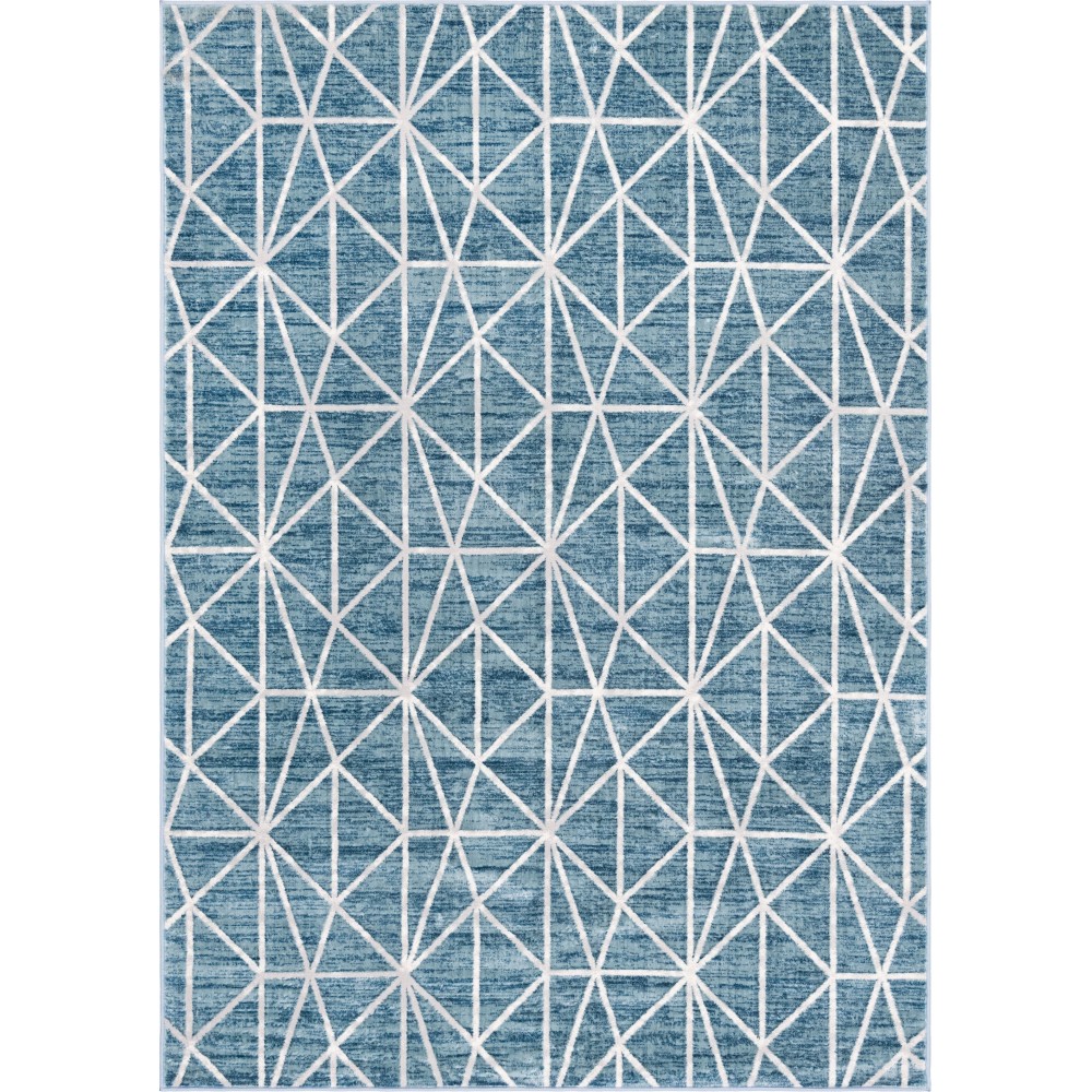 Rug Unique Loom Matrix Trellis Blue Rectangular 7' 0 x 10' 0 Rug Unique Loom Matrix Trellis Blue Rectangular 7' 0 x 10' 0