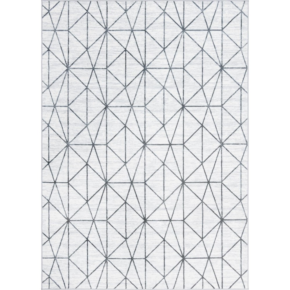 Rug Unique Loom Matrix Trellis Ivory Rectangular 7' 0 x 10' 0