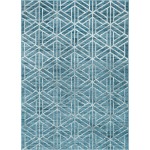 Rug Unique Loom Matrix Trellis Blue Rectangular 7' 0 x 10' 0