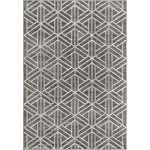 Rug Unique Loom Matrix Trellis Dark Gray Rectangular 7' 0 x 10' 0