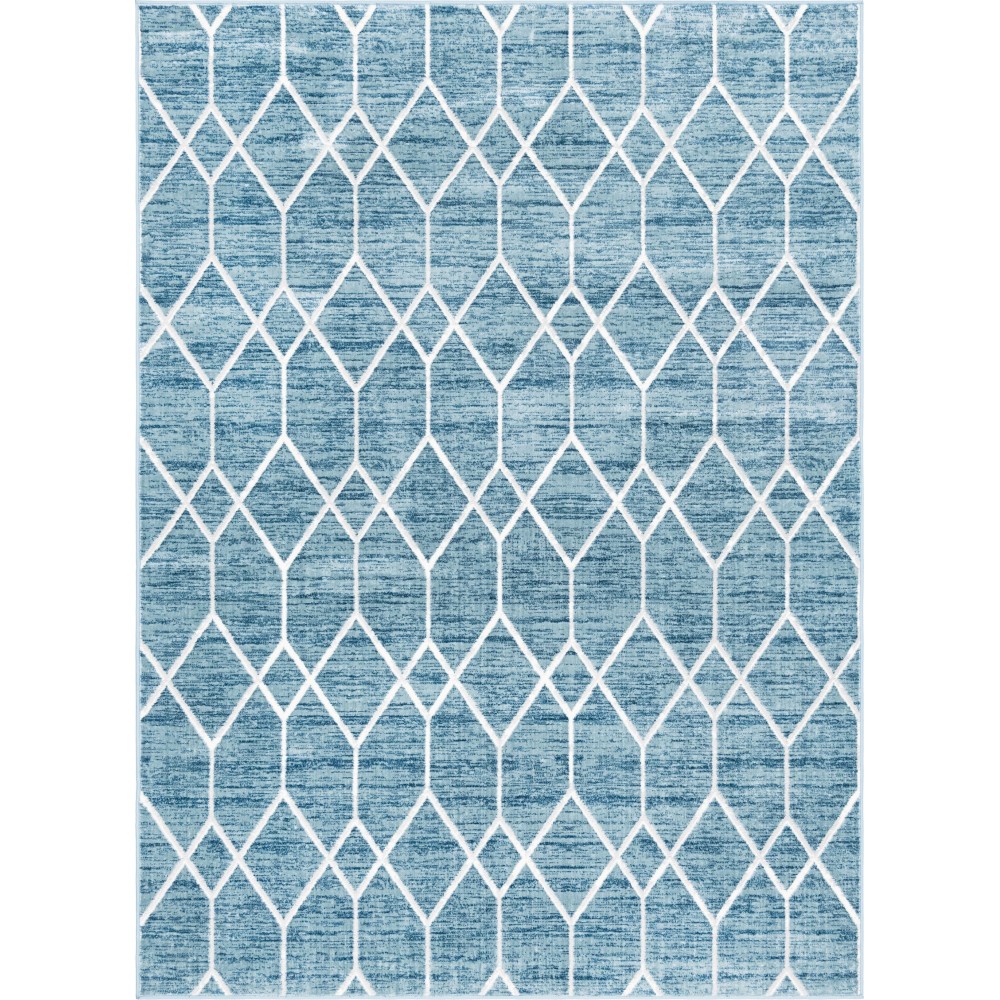 Rug Unique Loom Matrix Trellis Blue Rectangular 7' 0 x 10' 0 Rug Unique Loom Matrix Trellis Blue Rectangular 7' 0 x 10' 0