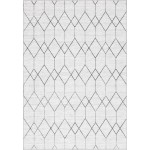 Rug Unique Loom Matrix Trellis Ivory Rectangular 7' 0 x 10' 0