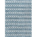 Rug Unique Loom Matrix Trellis Blue Rectangular 7' 0 x 10' 0