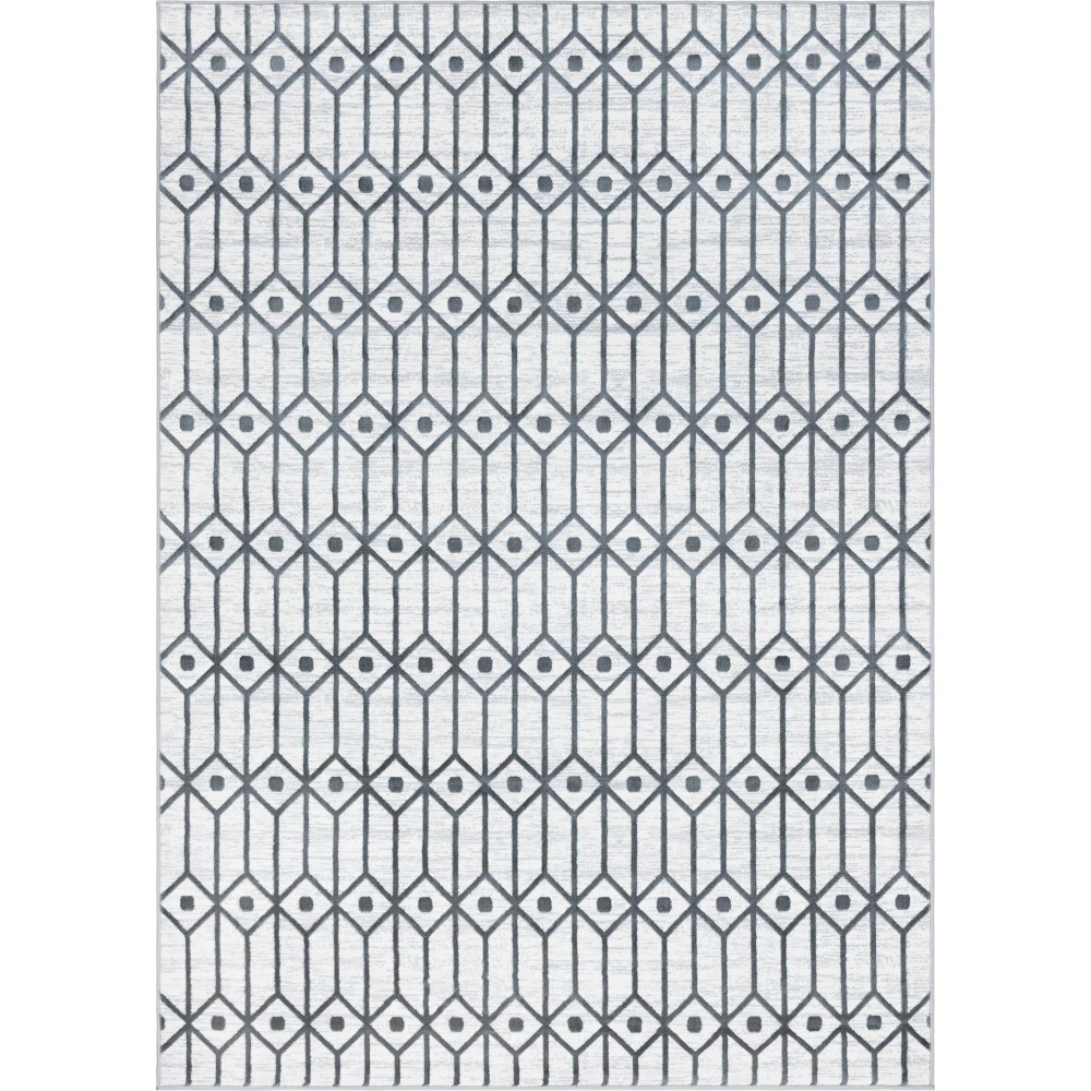 Rug Unique Loom Matrix Trellis Ivory/Gray Rectangular 7' 0 x 10' 0 Rug Unique Loom Matrix Trellis Ivory/Gray Rectangular 7' 0 x 10' 0