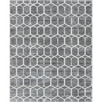 Rug Unique Loom Matrix Trellis Gray Rectangular 8' 0 x 10' 0