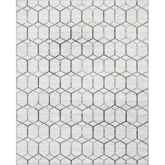 Rug Unique Loom Matrix Trellis Ivory Rectangular 8' 0 x 10' 0