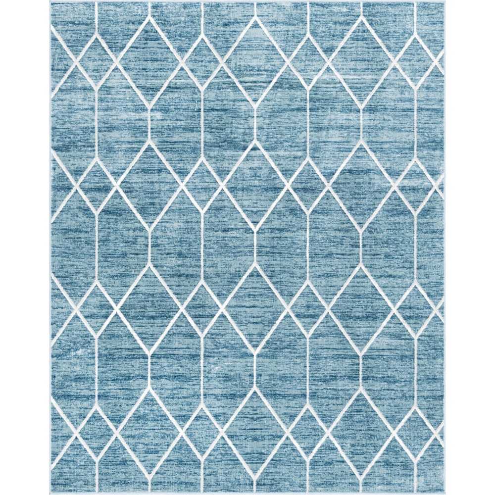 Rug Unique Loom Matrix Trellis Blue Rectangular 8' 0 x 10' 0 Rug Unique Loom Matrix Trellis Blue Rectangular 8' 0 x 10' 0