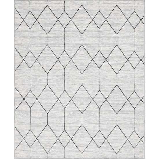 Rug Unique Loom Matrix Trellis Ivory Rectangular 8' 0 x 10' 0