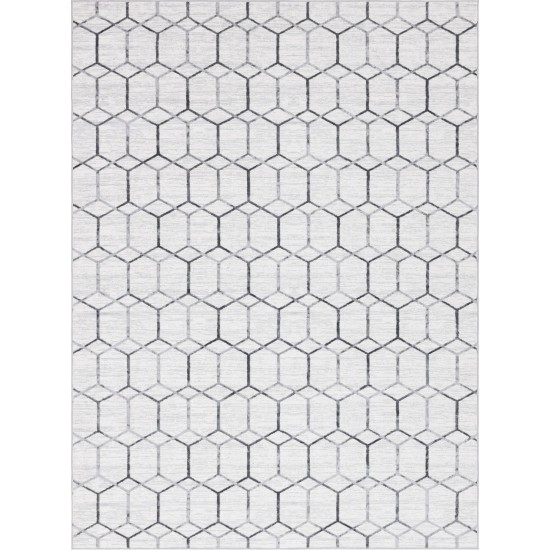 Rug Unique Loom Matrix Trellis Ivory Rectangular 9' 0 x 12' 0