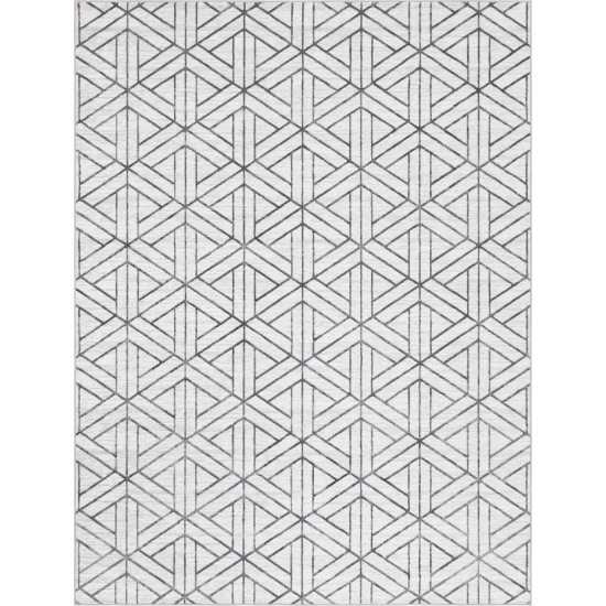 Rug Unique Loom Matrix Trellis Ivory Rectangular 9' 0 x 12' 0