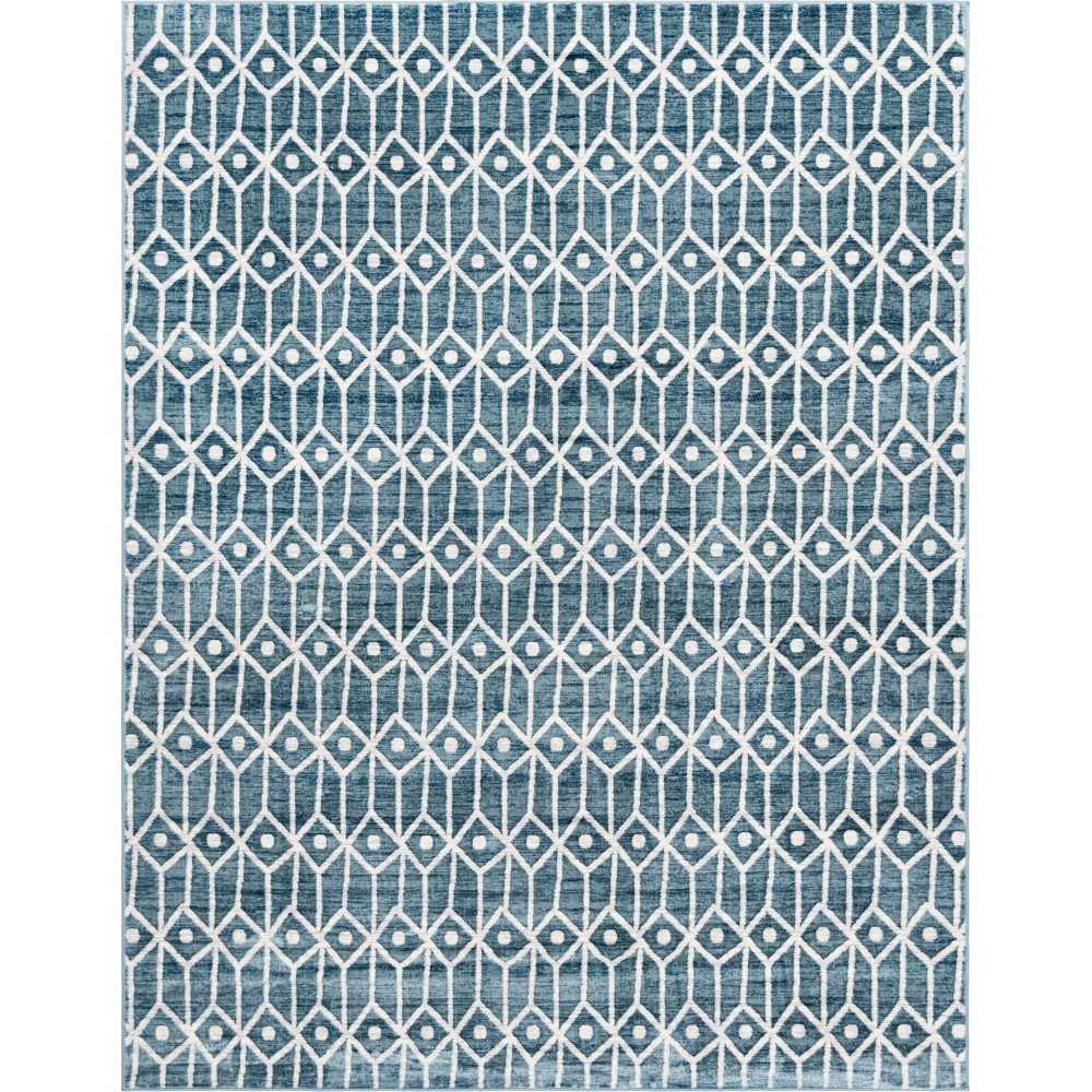 Rug Unique Loom Matrix Trellis Blue Rectangular 9' 0 x 12' 0 Rug Unique Loom Matrix Trellis Blue Rectangular 9' 0 x 12' 0