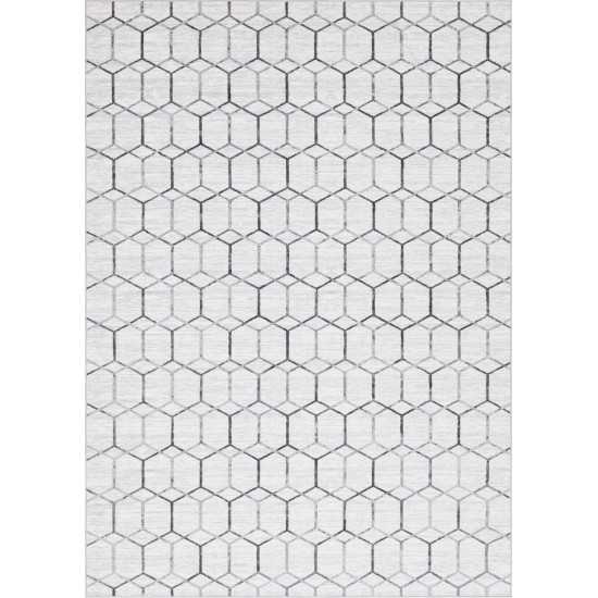 Rug Unique Loom Matrix Trellis Ivory Rectangular 9' 10 x 14' 0