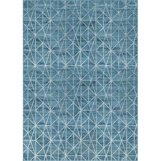 Rug Unique Loom Matrix Trellis Blue Rectangular 9' 10 x 14' 0