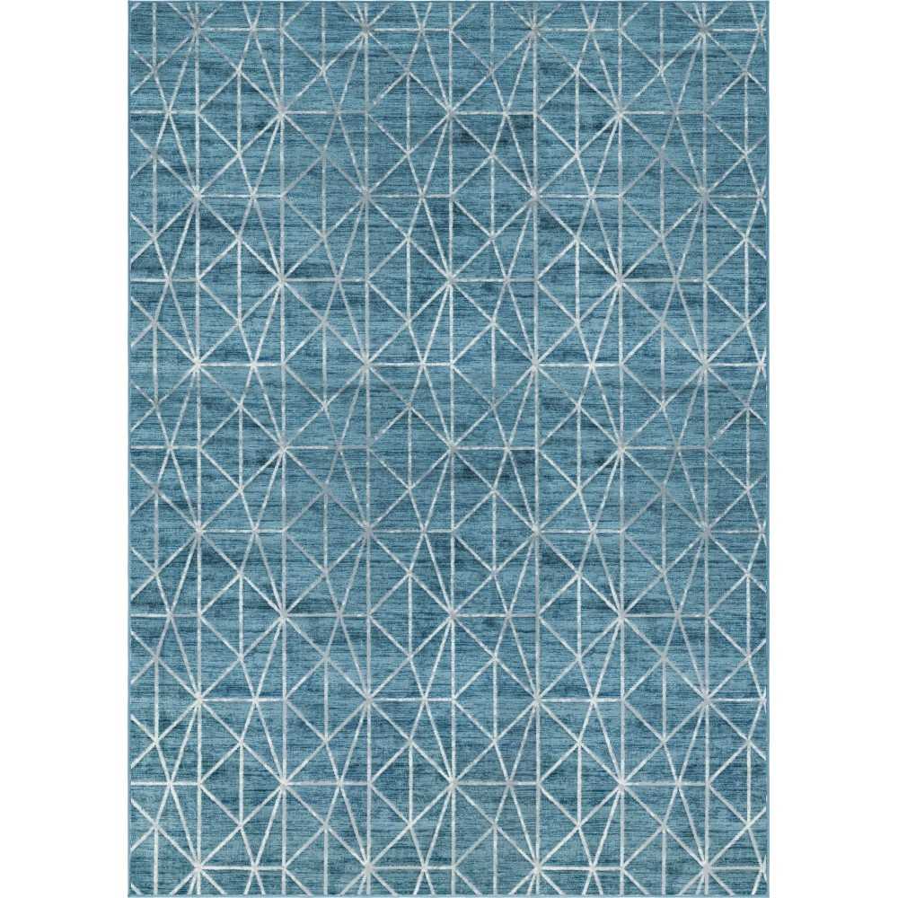 Rug Unique Loom Matrix Trellis Blue Rectangular 9' 10 x 14' 0