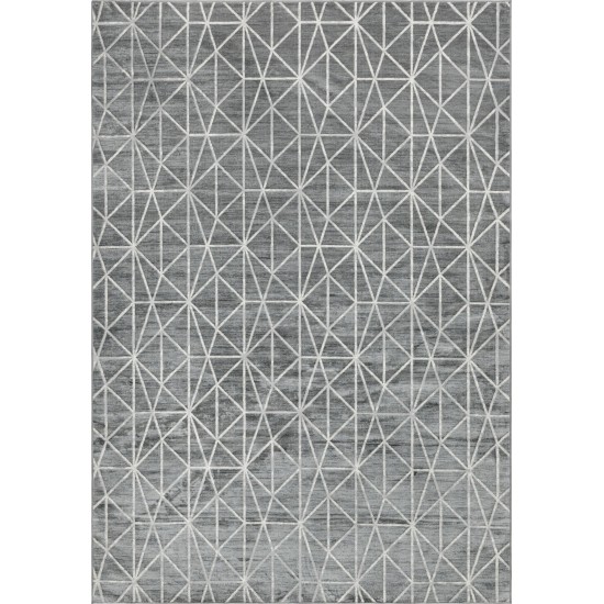 Rug Unique Loom Matrix Trellis Dark Gray Rectangular 9' 10 x 14' 0