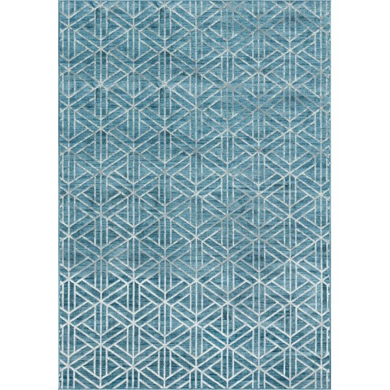 Rug Unique Loom Matrix Trellis Blue Rectangular 9' 10 x 14' 0