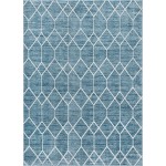 Rug Unique Loom Matrix Trellis Blue Rectangular 9' 10 x 14' 0