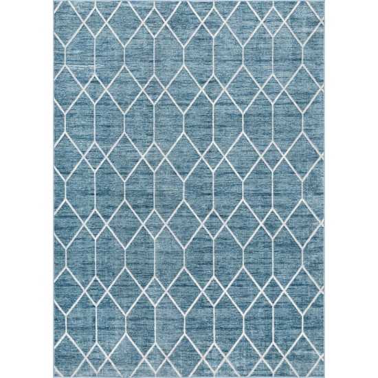 Rug Unique Loom Matrix Trellis Blue Rectangular 9' 10 x 14' 0