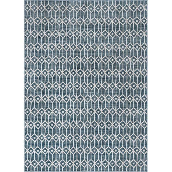 Rug Unique Loom Matrix Trellis Blue Rectangular 9' 10 x 14' 0