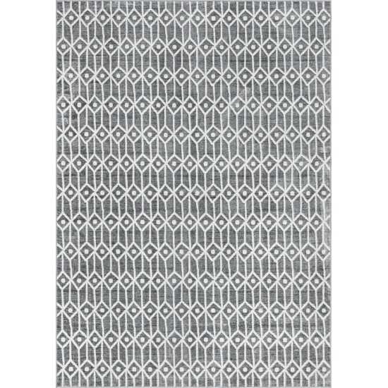 Rug Unique Loom Matrix Trellis Gray Rectangular 9' 10 x 14' 0