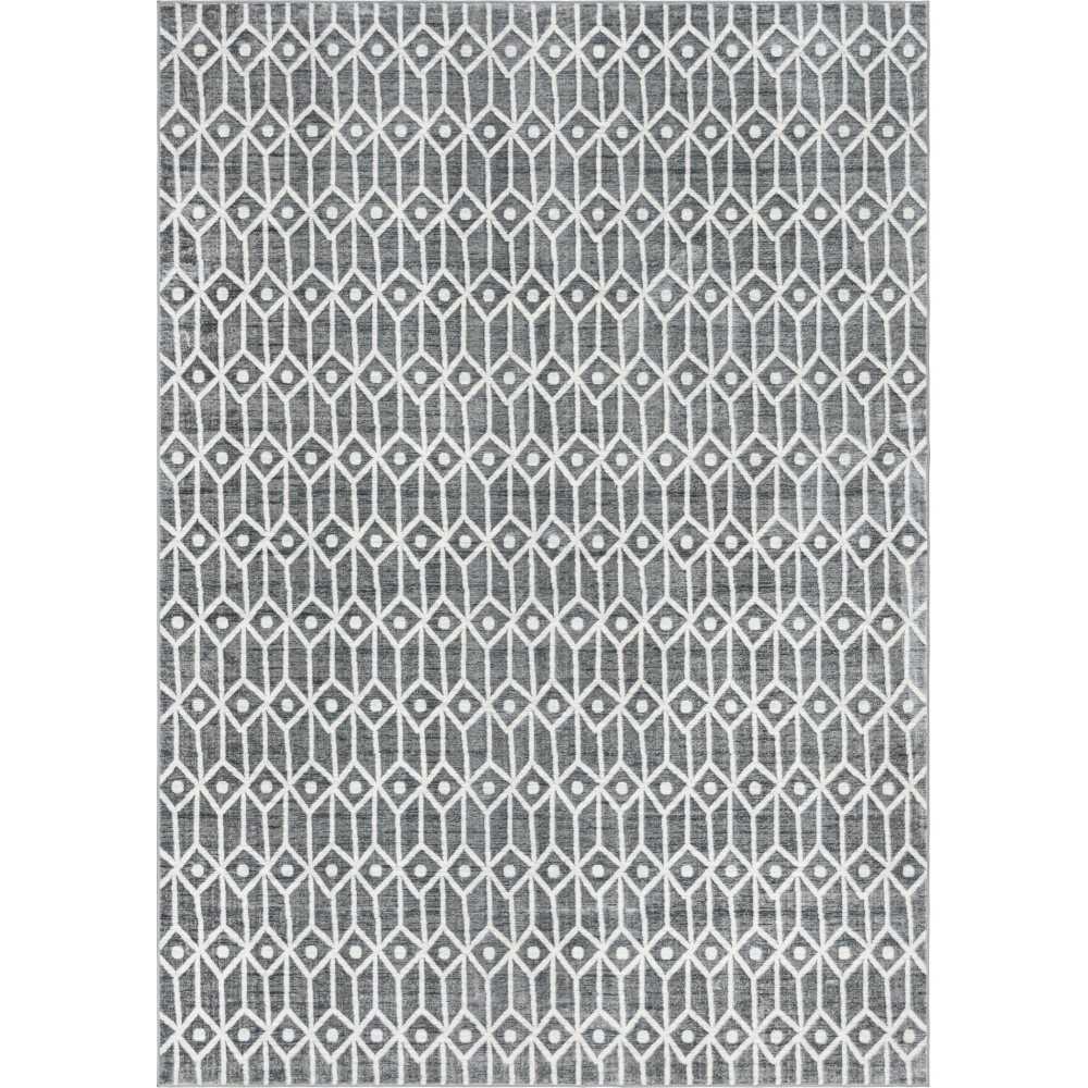 Rug Unique Loom Matrix Trellis Gray Rectangular 9' 10 x 14' 0 Rug Unique Loom Matrix Trellis Gray Rectangular 9' 10 x 14' 0