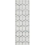 Rug Unique Loom Matrix Trellis Ivory Runner 2' 0 x 6' 0