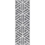 Rug Unique Loom Matrix Trellis Dark Gray Runner 2' 0 x 6' 0