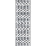 Rug Unique Loom Matrix Trellis Gray Runner 2' 0 x 6' 0