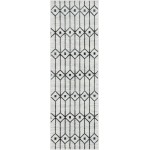 Rug Unique Loom Matrix Trellis Ivory/Gray Runner 2' 0 x 6' 0