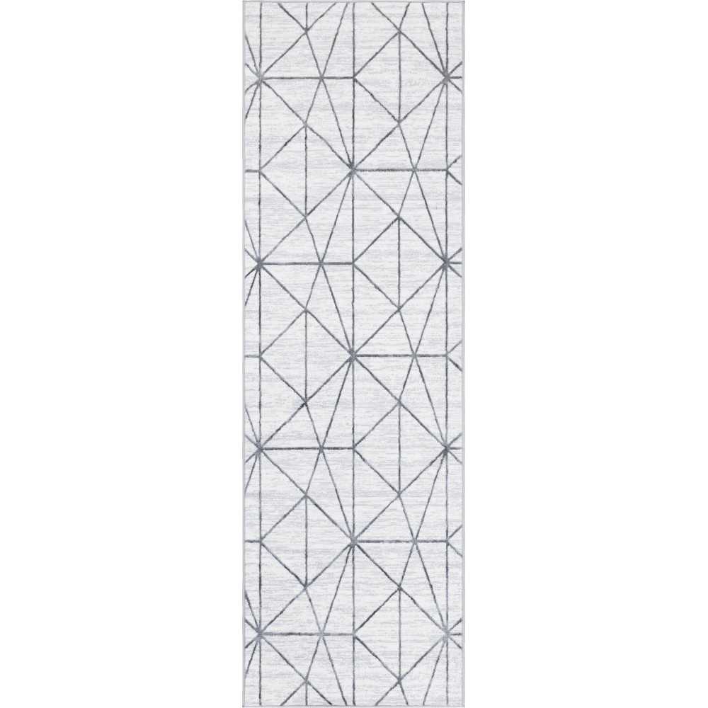 Rug Unique Loom Matrix Trellis Ivory Runner 3' 0 x 10' 0 Rug Unique Loom Matrix Trellis Ivory Runner 3' 0 x 10' 0