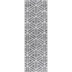 Rug Unique Loom Matrix Trellis Dark Gray Runner 3' 0 x 10' 0