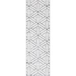 Rug Unique Loom Matrix Trellis Ivory Runner 3' 0 x 10' 0