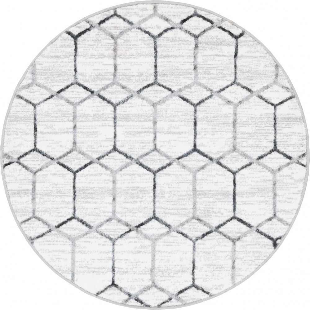 Rug Unique Loom Matrix Trellis Ivory Round 3' 3 x 3' 3 Rug Unique Loom Matrix Trellis Ivory Round 3' 3 x 3' 3