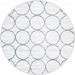 Rug Unique Loom Matrix Trellis Ivory Round 3' 3 x 3' 3