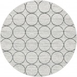 Rug Unique Loom Matrix Trellis Ivory Round 5' 0 x 5' 0