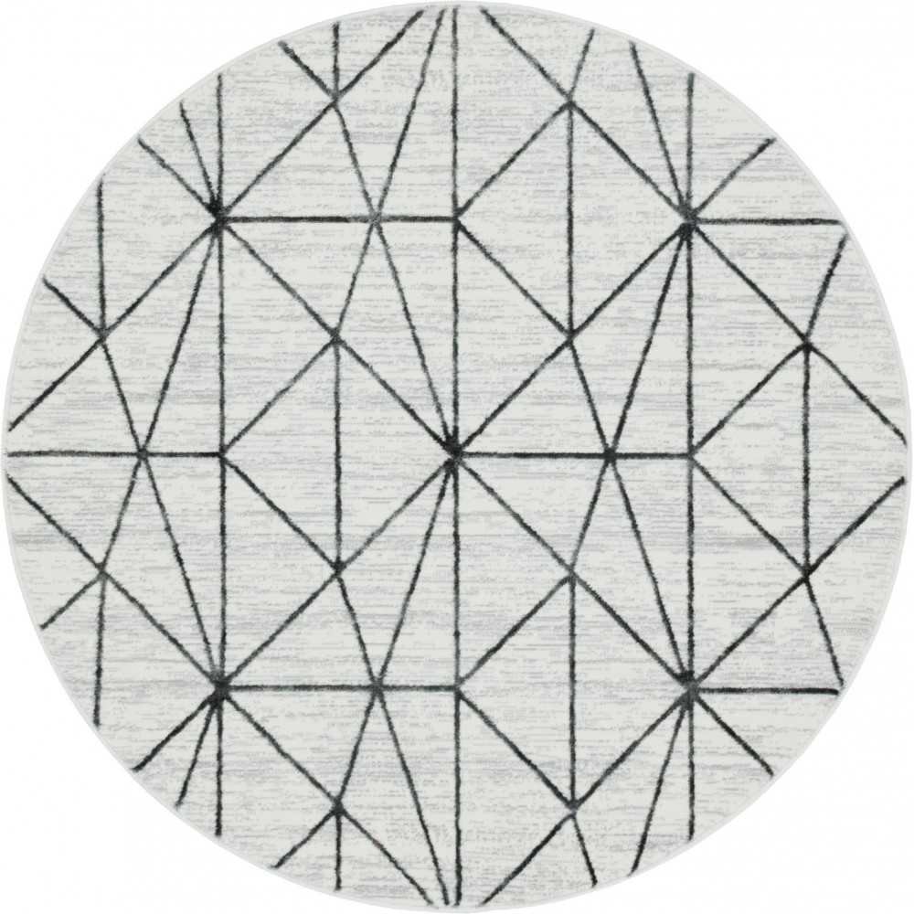 Rug Unique Loom Matrix Trellis Ivory Round 5' 0 x 5' 0 Rug Unique Loom Matrix Trellis Ivory Round 5' 0 x 5' 0