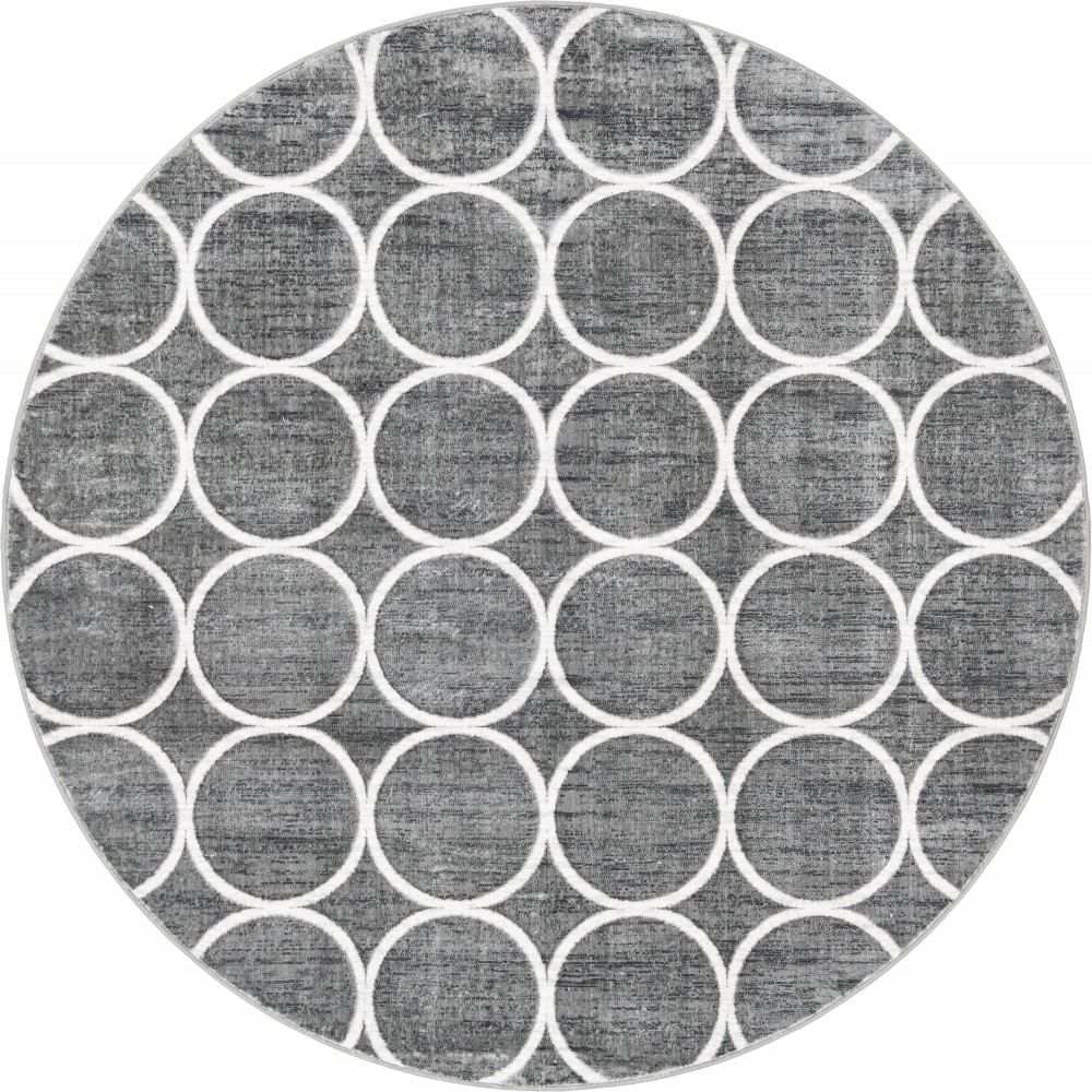 Rug Unique Loom Matrix Trellis Dark Gray Round 8' 0 x 8' 0 Rug Unique Loom Matrix Trellis Dark Gray Round 8' 0 x 8' 0