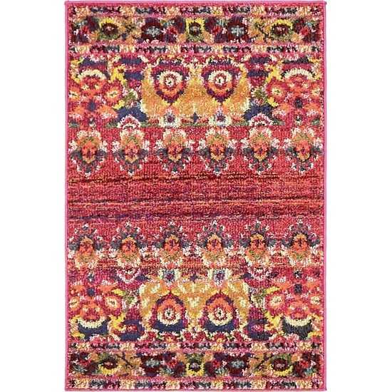 Rug Unique Loom Medici Fuchsia Rectangular 2' 2 x 3' 0