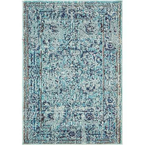 Rug Unique Loom Medici Light Blue Rectangular 2' 2 x 3' 0