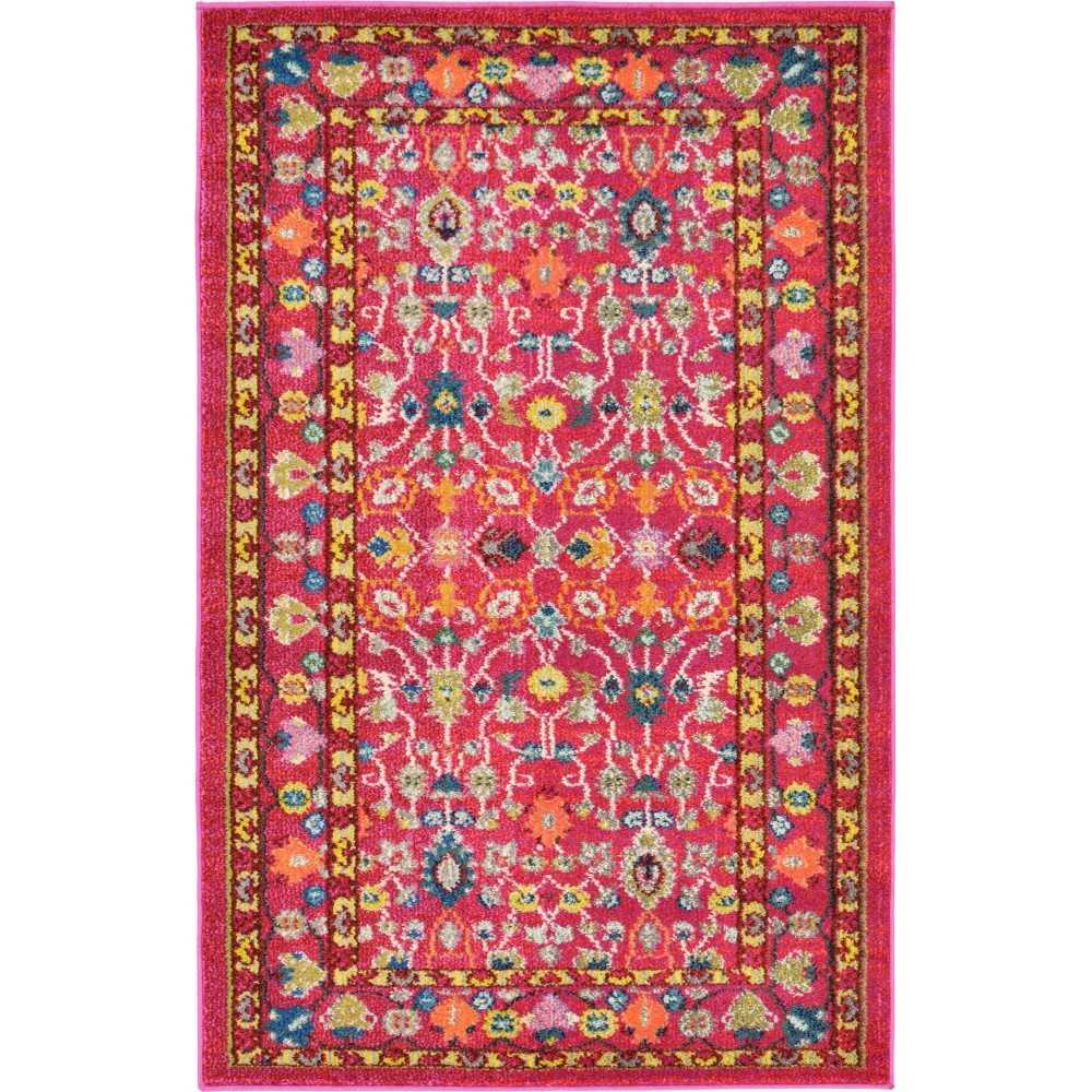 Rug Unique Loom Medici Fuchsia Rectangular 3' 3 x 5' 3 Rug Unique Loom Medici Fuchsia Rectangular 3' 3 x 5' 3