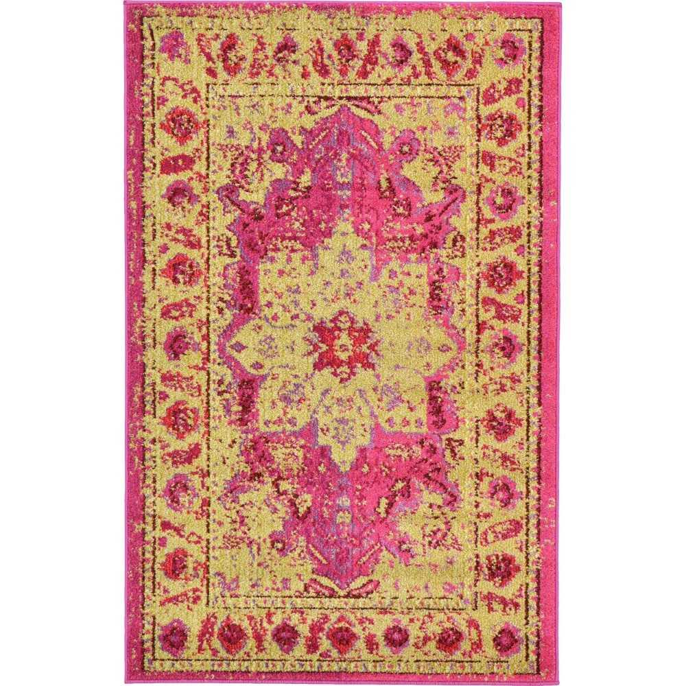 Rug Unique Loom Medici Pink Rectangular 3' 3 x 5' 3 Rug Unique Loom Medici Pink Rectangular 3' 3 x 5' 3