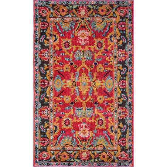 Rug Unique Loom Medici Fuchsia Rectangular 3' 3 x 5' 3