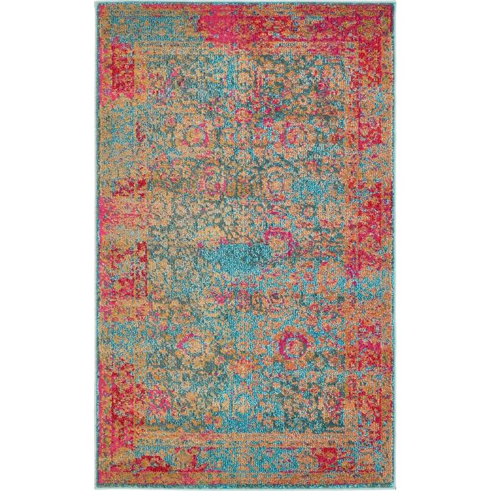 Rug Unique Loom Medici Blue Rectangular 3' 3 x 5' 3 Rug Unique Loom Medici Blue Rectangular 3' 3 x 5' 3