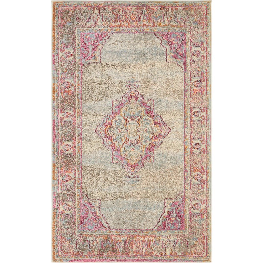 Rug Unique Loom Medici Beige Rectangular 3' 3 x 5' 3 Rug Unique Loom Medici Beige Rectangular 3' 3 x 5' 3
