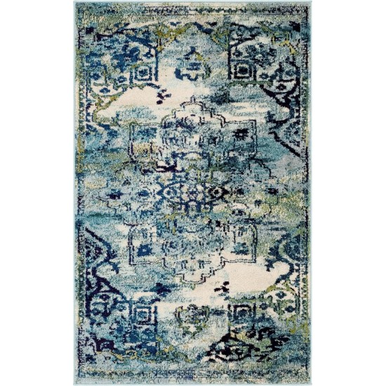 Rug Unique Loom Medici Blue Rectangular 3' 3 x 5' 3