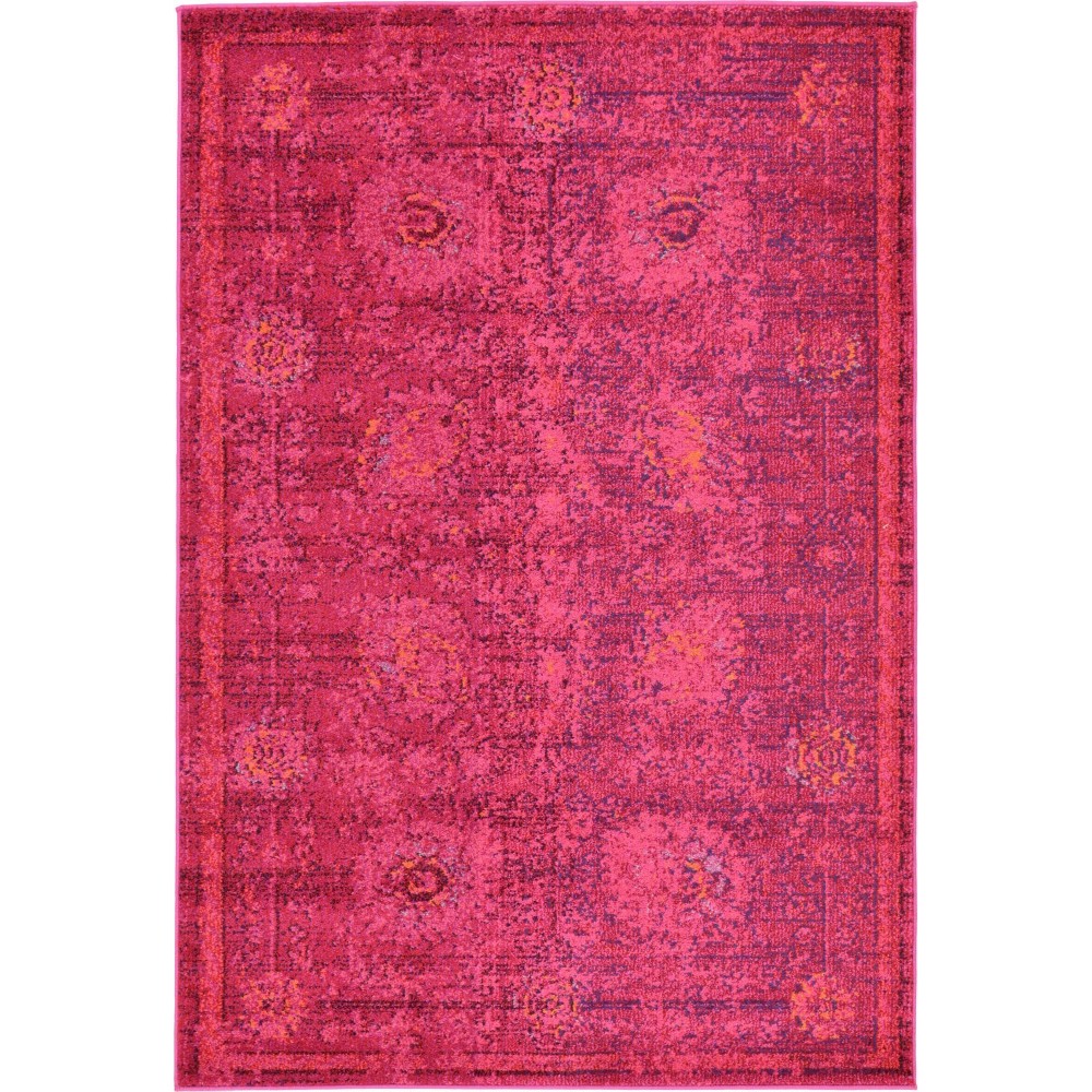 Rug Unique Loom Medici Fuchsia Rectangular 4' 0 x 6' 0 Rug Unique Loom Medici Fuchsia Rectangular 4' 0 x 6' 0