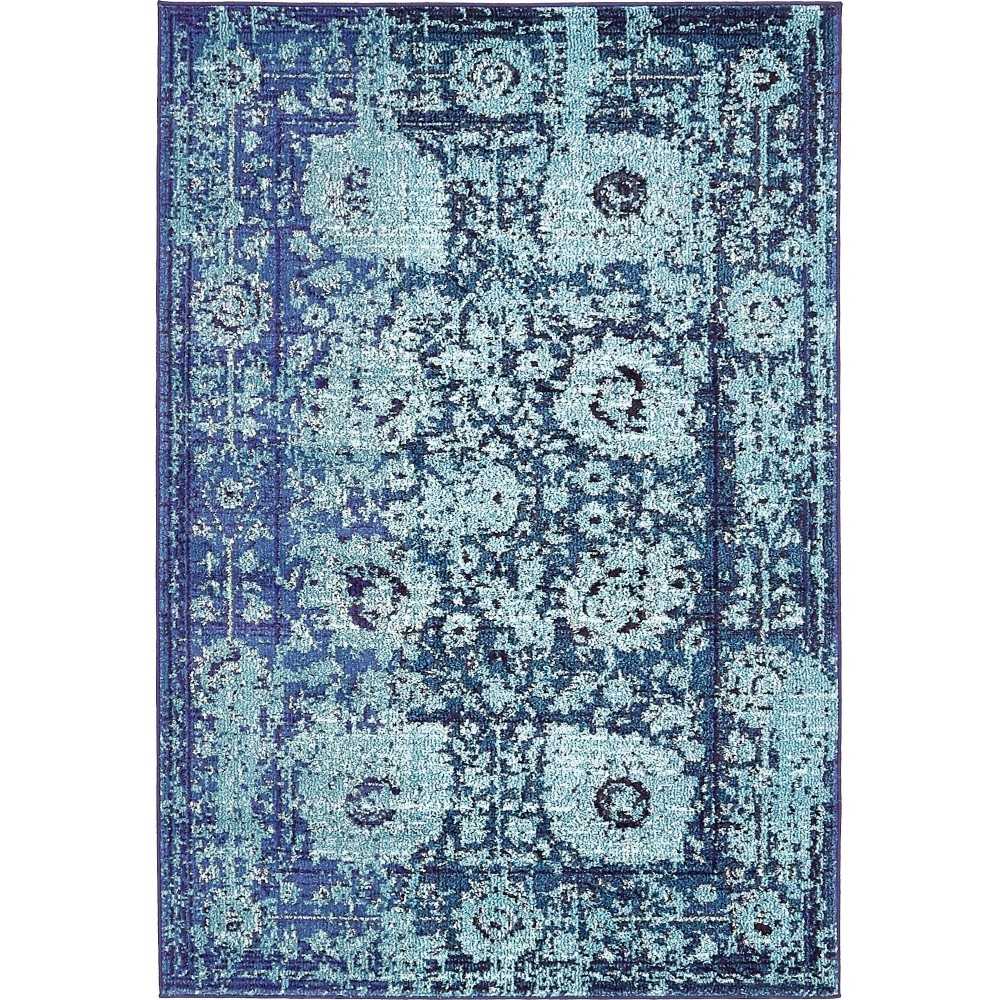Rug Unique Loom Medici Turquoise Rectangular 4' 0 x 6' 0 Rug Unique Loom Medici Turquoise Rectangular 4' 0 x 6' 0