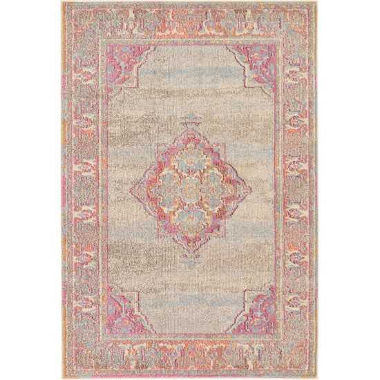 Rug Unique Loom Medici Beige Rectangular 4' 0 x 6' 0