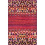 Rug Unique Loom Medici Fuchsia Rectangular 5' 0 x 8' 0