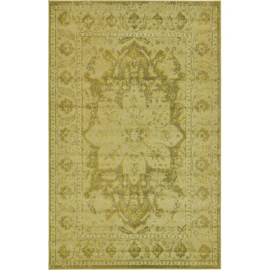 Rug Unique Loom Medici Yellow Rectangular 5' 0 x 8' 0